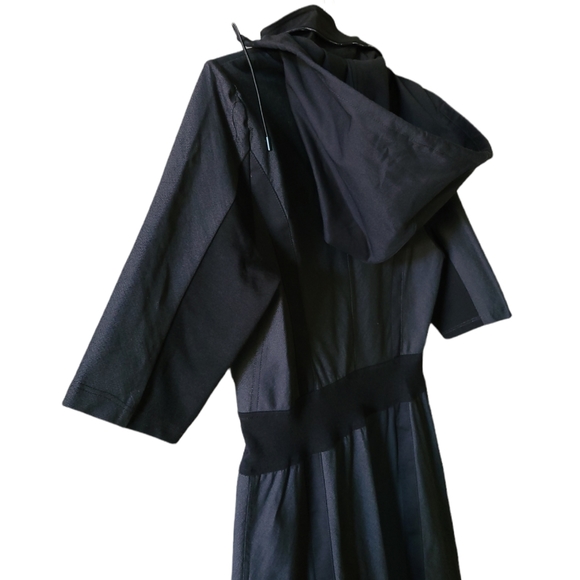 Staci Snider designer tailored mini hooded dress sz large - Picture 9 of 12